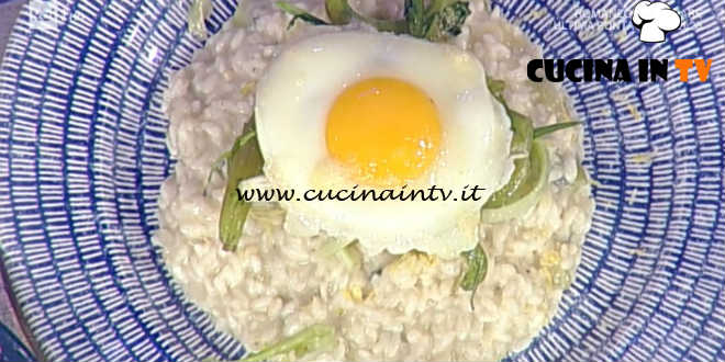 La Prova del Cuoco - Risotto con puntarelle e uovo al “cereghin” ricetta Sergio Barzetti