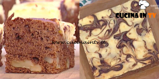 La Prova del Cuoco - Torta brownies cheesecake ricetta Natalia Cattelani