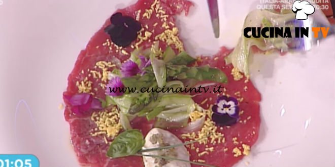 La Prova del Cuoco - Carpaccio con insalatina di asparagi ricetta Gian Piero Fava