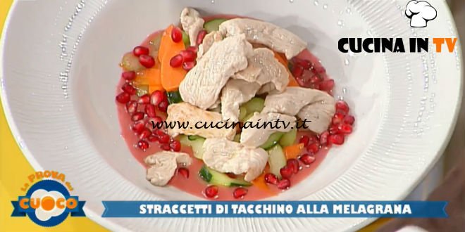 La Prova del Cuoco - ricetta Straccetti di tacchino alla melagrana di Roberto Carcangiu