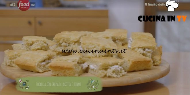 Focaccia con crema di ricotta e tonno ricetta Marco Bianchi