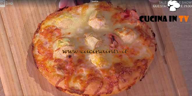 È sempre mezzogiorno | pizza al tegamino con prosciutto e carciofini ricetta Fulvio Marino